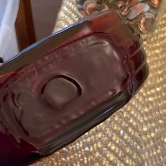 Vintage Red Glass Decanter - Picture 4 of 4